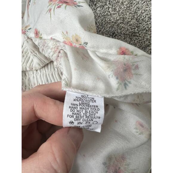 STORIA white floral mini dress women's size medium - Picture 4 of 5